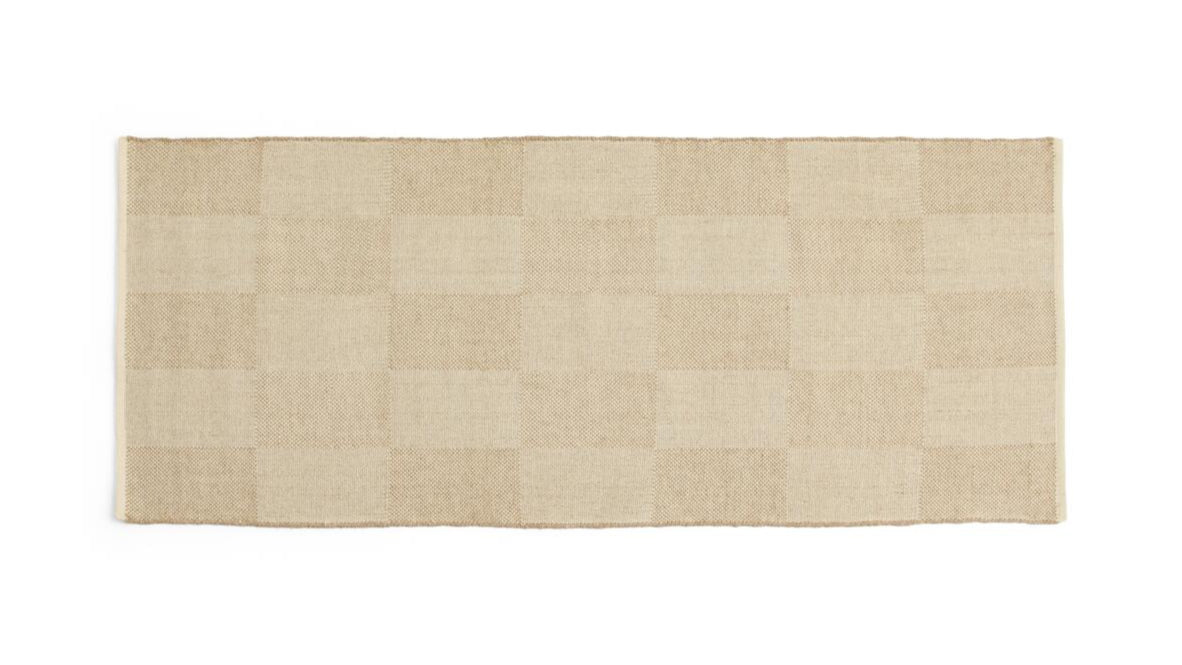 Check gulvtæppe, Sand S Check - 80x200 cm